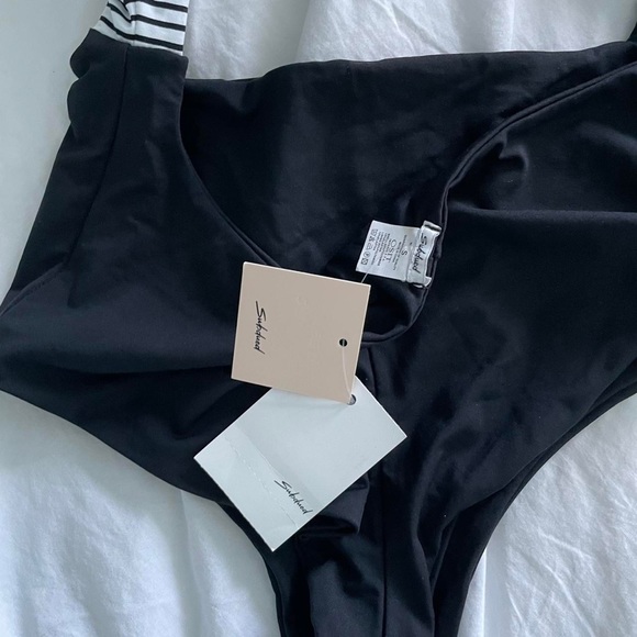 black and white striped one piece from subdued - Picture 4 of 4